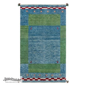 ギャッベ ペルシャ イラン オーガニックウール 絨毯 ラグ 玄関マットLL（約75×120cm）G198　77×132cm