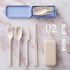 Spoon Beige Blue 2-color sets Set of 4