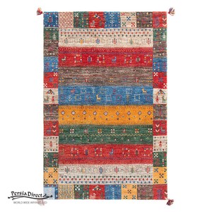 ギャッベ　ペルシャ　イラン　オーガニックウール　絨毯　ラグサイズS（約100×150cm）　G428　99×152cm