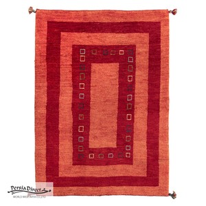 ギャッベ　ペルシャ　イラン　オーガニックウール　絨毯　ラグサイズS（約100×150cm）　G423　101×140cm