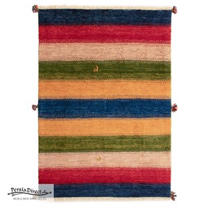 ギャッベ　ペルシャ　イラン　オーガニックウール　絨毯　ラグサイズS（約100×150cm）　G416　105×148cm