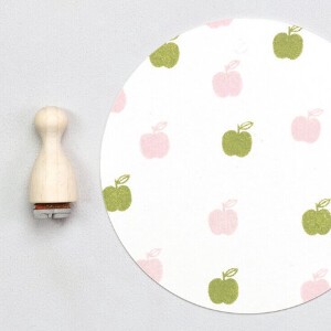 ［輸入スタンプ ］Perlenfischerコーン型スタンプ （S）かわいいリンゴ りんご アップル 果物 手帳