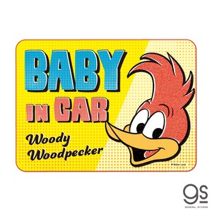 ウッドペッカー 車用ステッカー BABY IN CAR ユニバーサル woody Woodpecker WWP-017