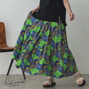 Skirt Pudding Made in India Spring/Summer Rayon Gathered Skirt 2023 New