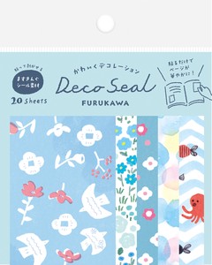 Furukawa Shiko Decoration Light Blue Deco Sticker Watashi-Biyori