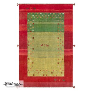 ギャッベ　ペルシャ　イラン　オーガニックウール　絨毯　ラグサイズL (約165×240cm）　G171　142×223cm