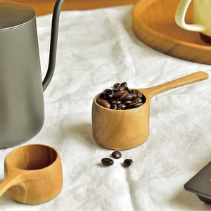 チークコーヒービーンスコップ コーヒースプーン 計量スプーン 木製 天然チーク  ハンドメイド