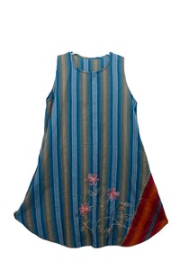 ネパール フラワー刺繍 ノースリーブワンピース 100-0252-0591