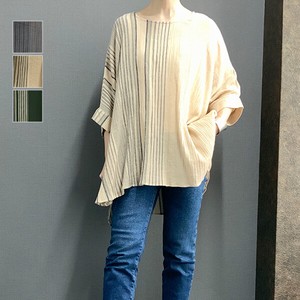 Button Shirt/Blouse Stripe Cotton