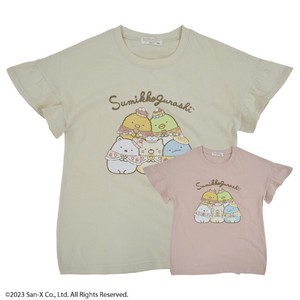 Kids' Short Sleeve T-shirt Sumikkogurashi Ruffle San-x Pudding T-Shirt Kids