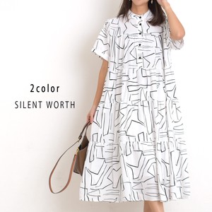 Casual Dress Patterned All Over Tiered