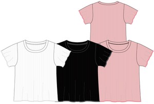 Kids' Short Sleeve T-shirt 110cm ~ 160cm 2-colors