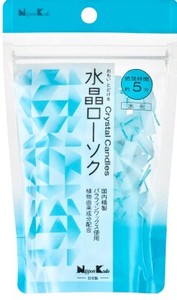 水晶ローソク　5分　水色　パウチ型 【 ローソク 】