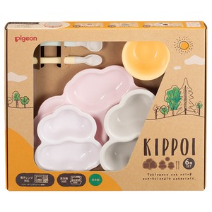 P．KIPPOIベビー食器セットピンク＆ホワイト　※参考上代での販売のご協力をお願い いたします