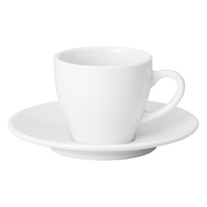 【ロゴ/名入れ】コーヒー カップ&ソーサー 白[日本製/美濃焼/洋食器/業務用]
