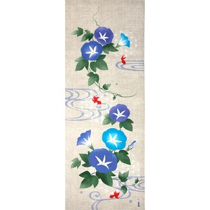 Tenugui Towel Morning Glory Hemp Leaf Made in Japan