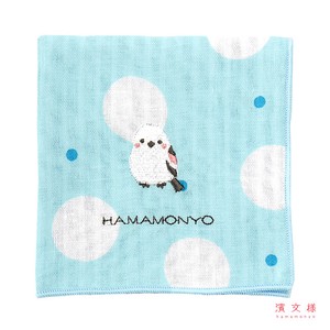 Gauze Handkerchief Reversible Shimaenaga Polka Dot Made in Japan