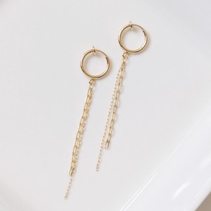 Clip-On Earrings Gold Post Design Simple