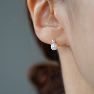 〔SV925〕淡水パールmixダブルミニピアス5（pierced earrings）