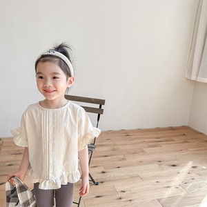 韓国スタイル　パフスリーブ 半袖シャツ シャツ　 ベビー　新生児　キッズ　子供服