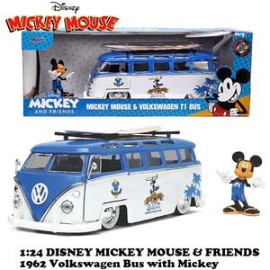 1:24 DISNEY 1962 VOLKSWAGEN T1 BUS w/ MICKEY MOUSE【ミッキーマウス】ミニカー