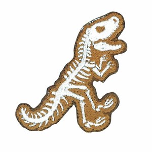 【ワッペン】Tレックスの化石　図鑑コレクション　恐竜　【入園入学】