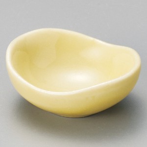 「2023年 新作」黄釉タマゴ型珍味　　【日本製　陶器】