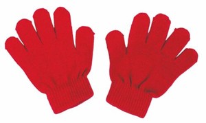 カラーのびのび手袋 赤 10双組 18161