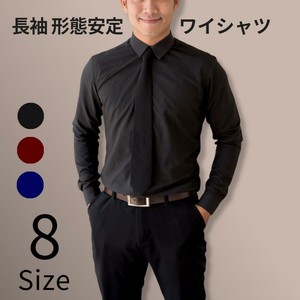 Button Shirt Navy Long Sleeves black Formal