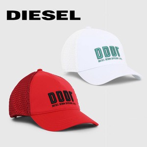 DIESEL ユニセックス  帽子 CAP WHITE/RED  ディーゼル