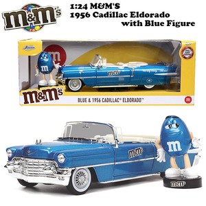 1:24 M&M'S 1956 CADILLAC ELDORADO w/BLUE FIGURE【エムアンドエムズ】ミニカー