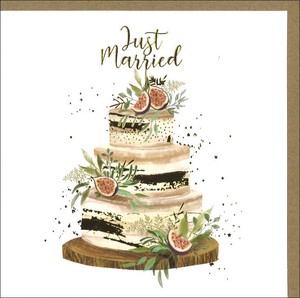 グリーティングカード 結婚祝い「イチジクのウェディングケーキ」 結婚記念日 メッセージカード 2023新作
