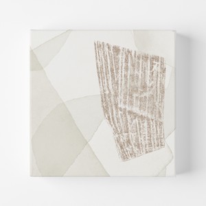 正方形キャンバスパネル 【ベージュ抽象画04】北欧　くすみカラー　スクエア　風景抽象画