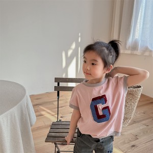 Kids' Short Sleeve Shirt/Blouse T-Shirt Embroidered Kids