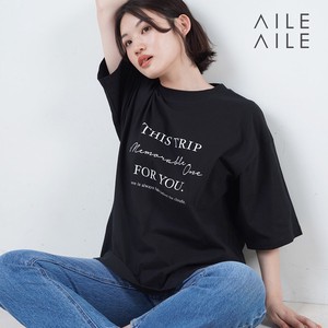 【Special price】接触冷感◇強撚糸ロゴプリント　ミックスフォント　Tシャツ