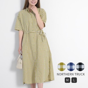 Casual Dress Long One-piece Dress NORTHERN TRUCK Checkered