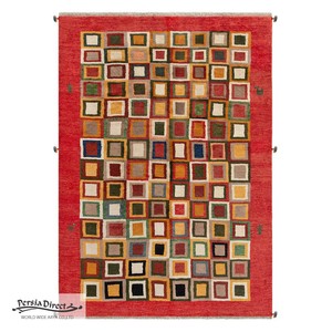 ギャッベ　ペルシャ　イラン　オーガニックウール　絨毯　ラグサイズLL (約200×300cm）　G124　199×281cm