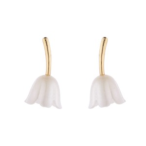 Pierced Earrings Resin Post Design Earrings Tulips