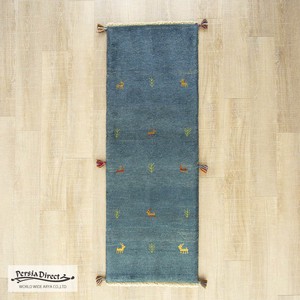 ギャッベ　ペルシャ　イラン　オーガニックウール　絨毯　細長いサイズM (約50×150cm）G800　53×144cm