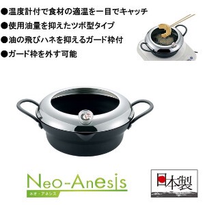 天ぷら鍋 日本製 温度計付 24cm ネオアネシス キッチン