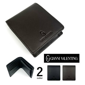 GIANNI VALENTINO ジャンニ・バレンチノ リアルレザー 2つ折り 財布 ショートウォレット（61g522）