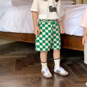 韓国スタイル　チェック柄のショートパンツ　 ベビー　新生児　キッズ　子供服
