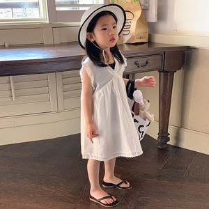 韓国スタイル　ワンピース ノースリーブ　 ベビー　新生児　キッズ　子供服