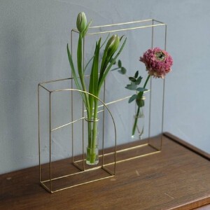 Flower Vase Stand Frame brass Vases