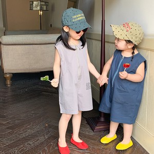 韓国スタイル　モノグラムプリントジャンプスーツ　 ベビー　新生児　キッズ　子供服