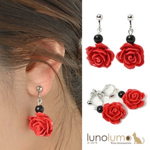 Clip-On Earrings Earrings Red Flower Casual Ladies'