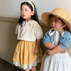 韓国スタイル　半袖ニットウェア パフスリーブセーター　 ベビー　新生児　キッズ　子供服