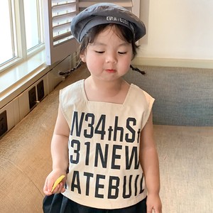 韓国スタイル　アルファベットコットンリネンベスト　 ベビー　新生児　キッズ　子供服
