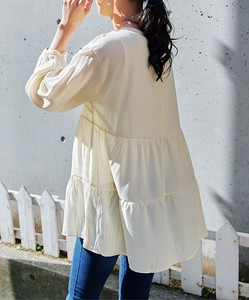 Button Shirt/Blouse Flare Tiered