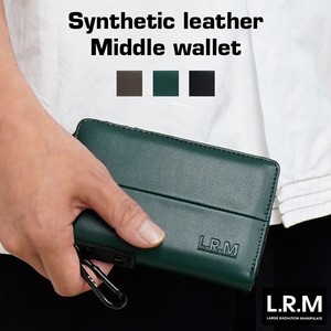 LRM 合皮切り替えミドル財布 メンズ ユニセックス プチプラ プレゼント エルアールエム
